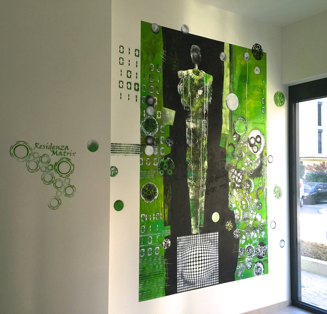 Residenza Matrix / Lugano / murale interno / 270 x 180 cm /2015