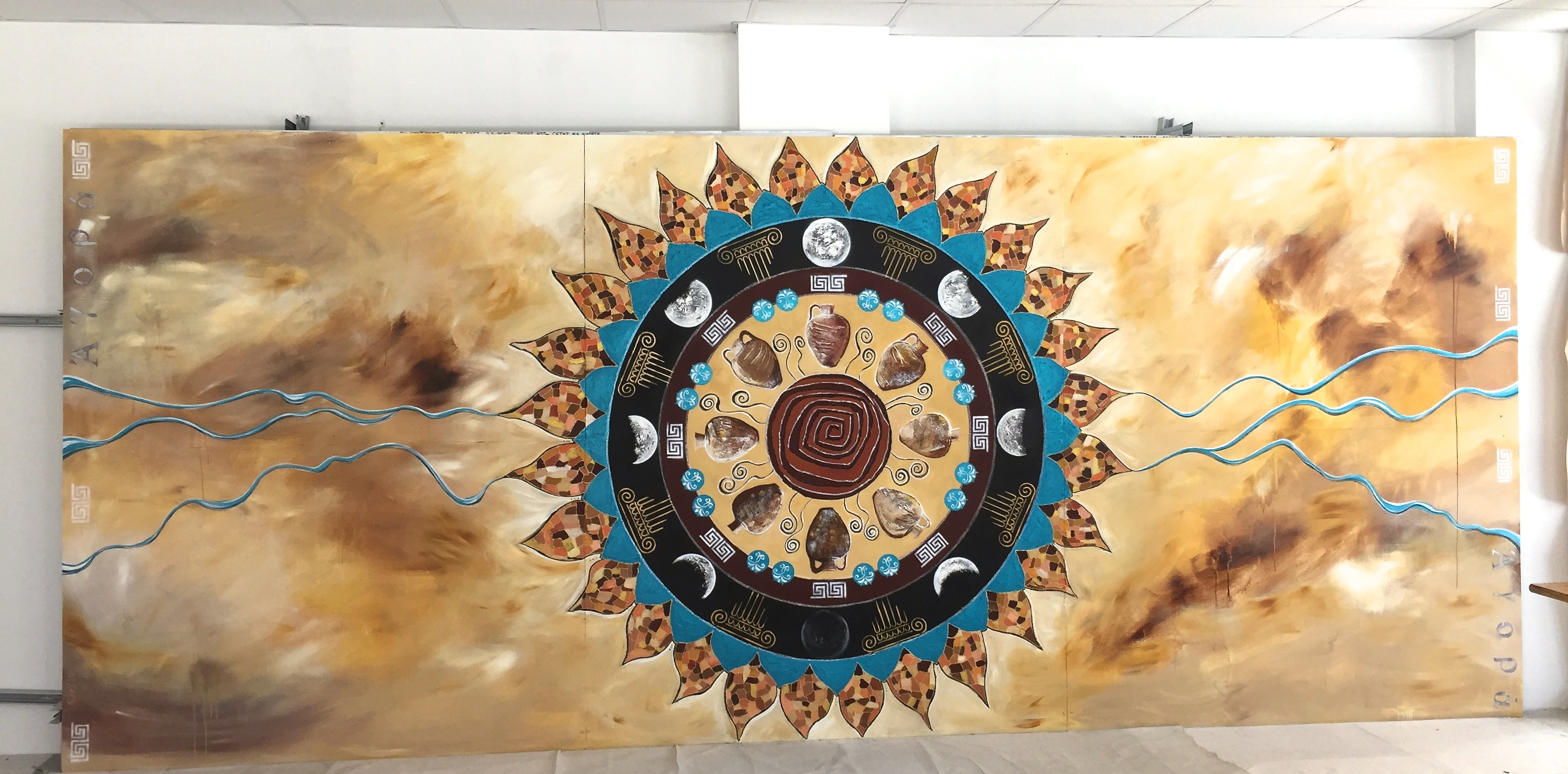 Residenza Agorà / Lugano / soffitto murale esterno / 600 x 250 cm / 2017