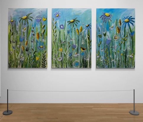 UN MARE DI FIORI - 120 X 240 CM (3 PEZZI) - 2024